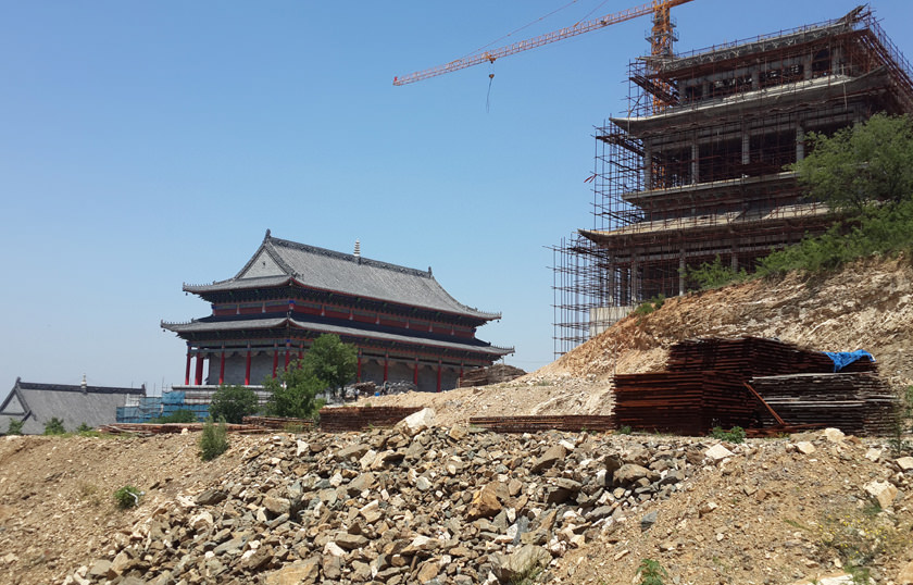 寺院建筑工程施工現場